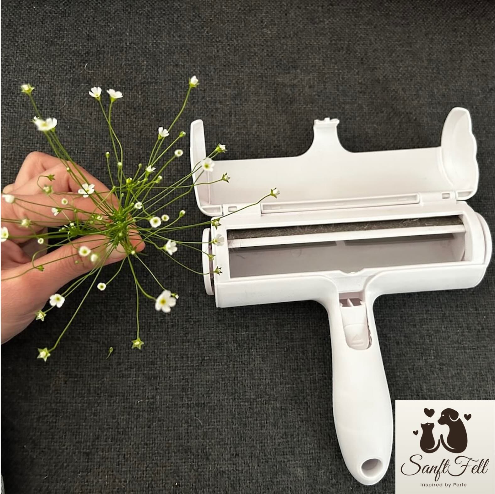 SanftFell Tierhaar-Entferner für Sofa, Teppiche & Autositze – Wiederverwendbar