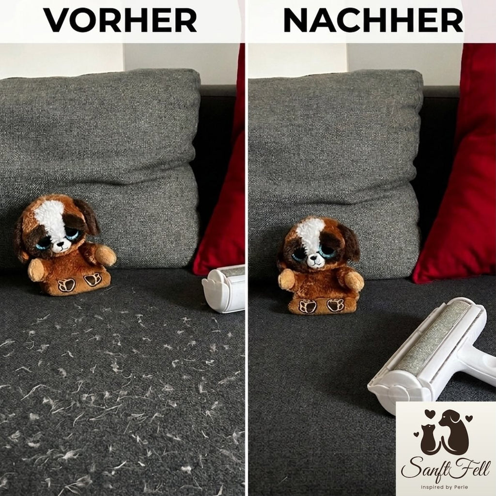 SanftFell Tierhaar-Entferner für Sofa, Teppiche & Autositze – Wiederverwendbar